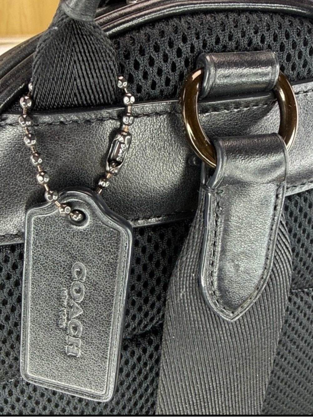 Coach Men's Black/Gray Signature Mini Backpack - Picture 6 of 11